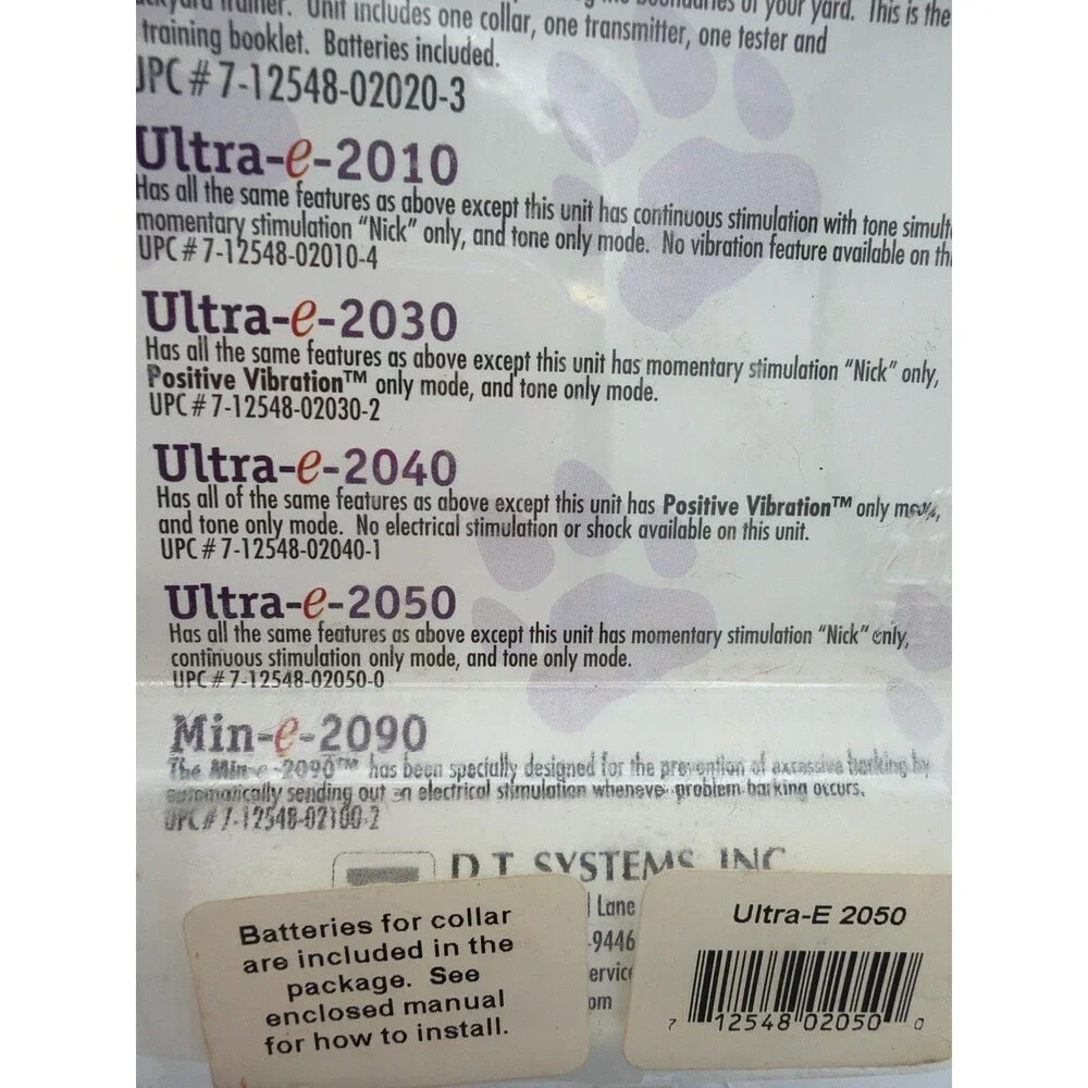 Ultra-e 2050 Electronic Dog Training Collar New Old Stock Sealed NOS
